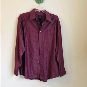 Jos A Banks Checked Button Down Men Shirt Size Lg